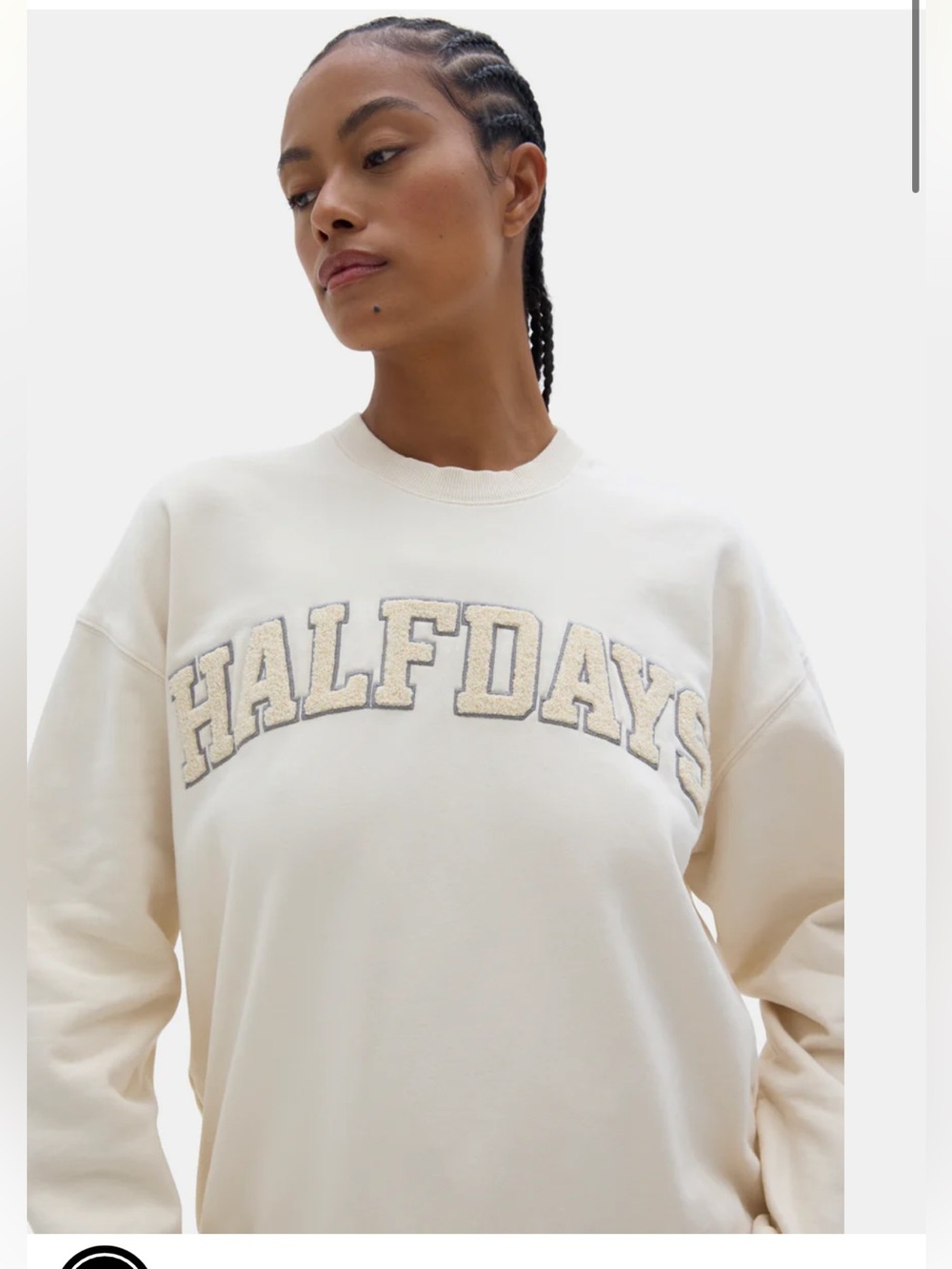 NWOT Halfdays OAT MILK HAPFDAYS PO SWEATSHIRT Size XS